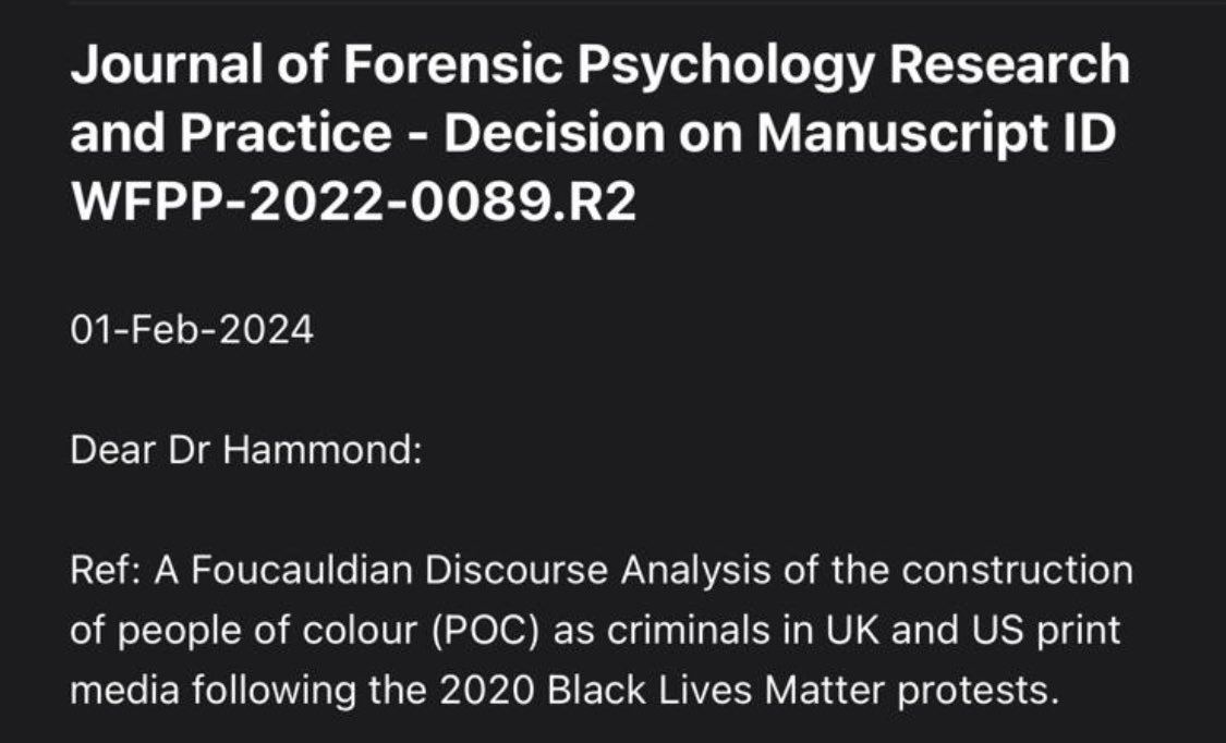dfido1's tweet photo. Excellent to start the month with a paper acceptance!

@chammond02 showing excellence in her BSc thesis with support from @Dr_NcubeM.

Two more papers to come over the next few months as well! 

Check the pre-print here: https://t.co/f5GCQGBJJX

@Derby_HPSCR @DerbyUniPsych https://t.co/iio8bxuxnE