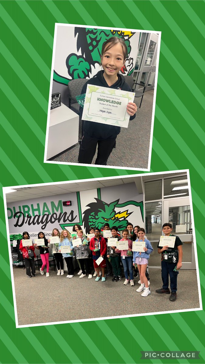 Congratulations to our @durham_dragon students of the month for January! These students represent KNOWLEDGE and were recognized for their desire or willingness to seek out new learning and experiences. #DragonProud #InspireExcellence #youbelonghere