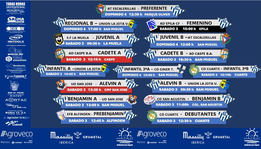 Horarios para el fin de semana