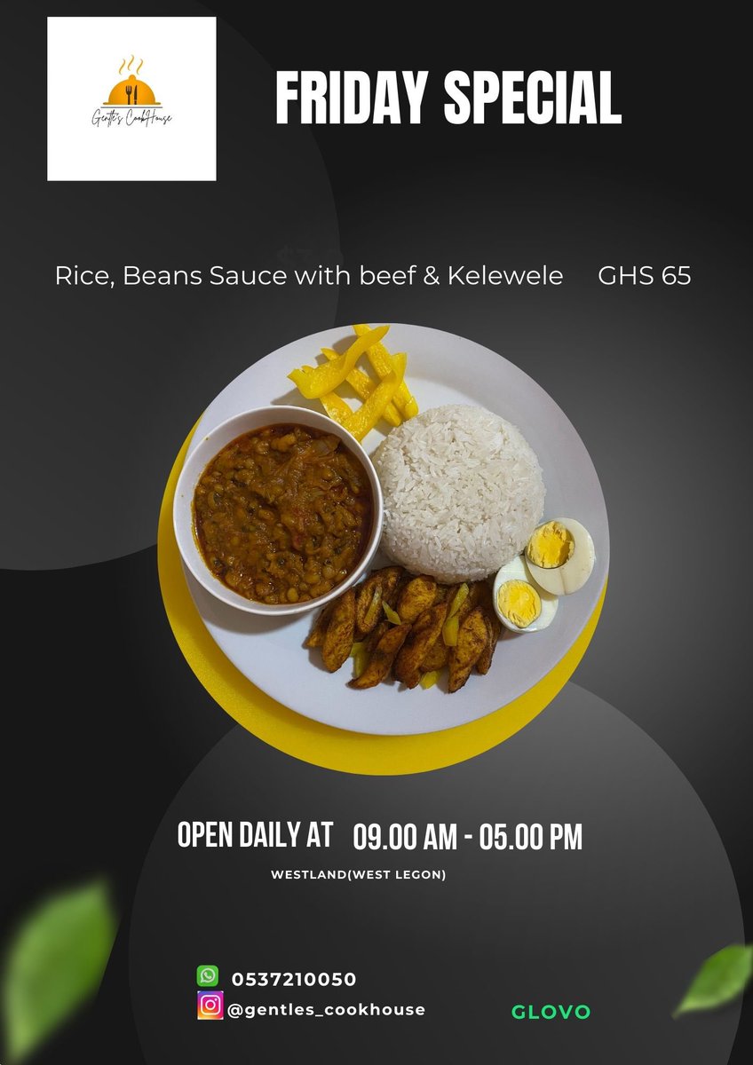 G3ntlecooks's tweet photo. Join us make Fridays fun by ingesting our  indigenous 🇬🇭 cuisine. #contemporary Gob3🫶🏽 https://t.co/6Eyo5UJLmK