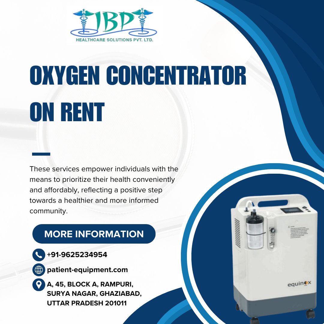 These services empower individuals with the means to prioritize their health conveniently and affordably, reflecting a positive step towards a healthier and more informed community.
#medicalequipmentonrent
#OxygenConcentrator