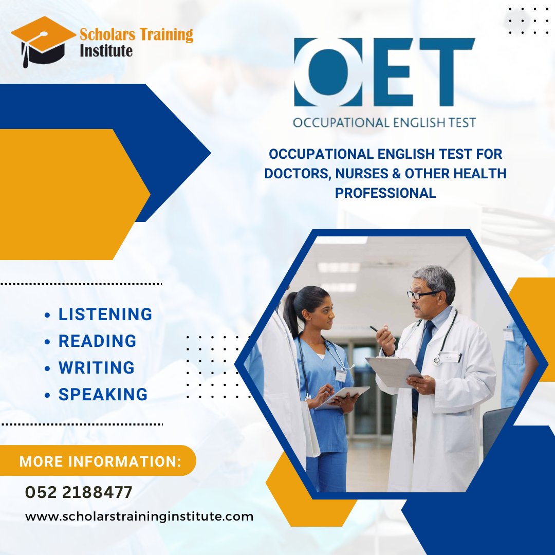 Join now for the best OET preparation platform that help you achieve desire scores in OET Exam.📖
✅ Call  : 052 2188477
✅ Visit us : scholarstraininginstitute.com
#Scholarsinstituteuae #Oetonlineclasses #Scholarsinstitute #Oetprep #Oetpreparation #Spokenenglishwriting #Rak #Oetclass