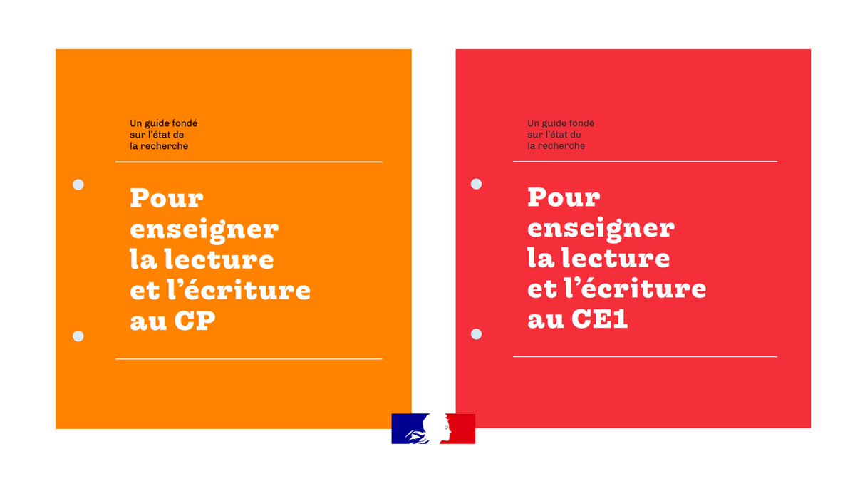 Les guides « Pour enseigner la lecture et l'écriture » au CP et au CE1 précisent les démarches à adopter pour que les élèves acquièrent, développent et consolident leurs compétences en lecture et en écriture.

Des publications disponibles sur éduscol 📙📕 eduscol.education.fr/3107/guides-fo…