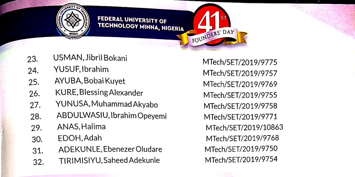Yusibm9's tweet photo. All Glory and Adoration belongs to God, the Journey started in November 2019 and Graduated August 2023. Yesterday I received my https://t.co/ra1iBJDLXv certificate from the Prestigious Citdel of Learning FEDERAL UNIVERSITY OF TECHNOLOGY, MINNA @ the 31st &amp; 32nd Convocation. https://t.co/VG0QDrnm9k