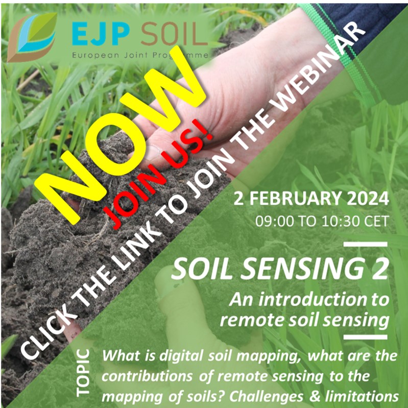 JOIN US NOW DIRECTLY: tinyurl.com/3u5kthta #REMOTESENSING OF SOILS. Common types of data and approaches. JOIN US ONLINE! t.ly/XszU4 #Research #SoilHealth #SoilScience @HorizonEU @REA @EU_ScienceHub @eugreenresearch @DGEnvironment @DGAgriculture @EUGreenDeal