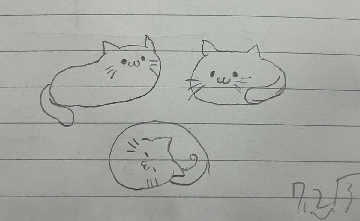 動物描くの苦手なんですけどたまには描こうかって思って描いたネコ 
