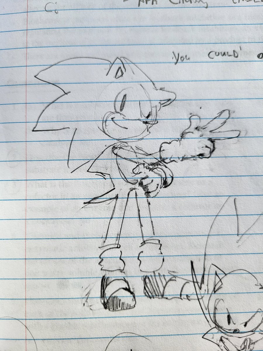 nullofy's tweet image. #sonic !! i like to draw him when im bored sometimes