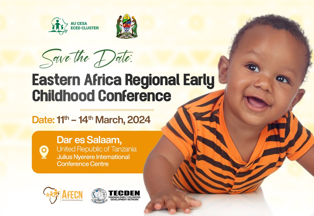 📢 Only one month to go to our scheduled Eastern Africa Conference on Early Childhood Development! Have you registered yet?
tecden.or.tz/resources/conf…… 

#IStand4Children