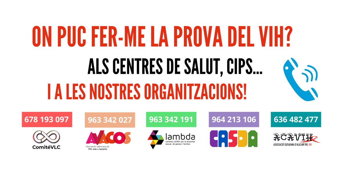 calcsicova's tweet photo. 🤔Quan i on em faig la prova del #VIH? Com és fa? Què passa si tinc un resultat #positiu? 

📱Consulta la pàgina web de #CALCSICOVA i la campanya #ProvaLaVidaSenseDubtes🌈on professionals de les nostres entitats et resoldran tots els dubtes: https://t.co/rg8599Sgc8 https://t.co/FHZ3l5HCZC