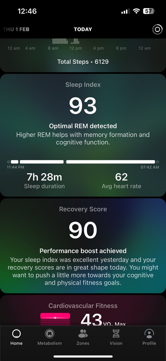 RiaPawar's tweet photo. @ayvshgvpta @UltrahumanHQ Trying to hold it together! Got hit on restorative sleep &amp; HR drop 🖖

See you guys on Transcendence 🤘 https://t.co/qFy4DjQzoS