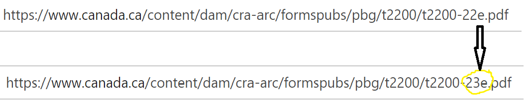 Interesting.

I just found the new revamped T2200 form online. It's not publicly posted yet... but I loaded up the 2022 version of the form, and then changed the 22 in the web address to a 23... and up popped the new form.. lol.. 

Things have changed for claiming WFH expenses on