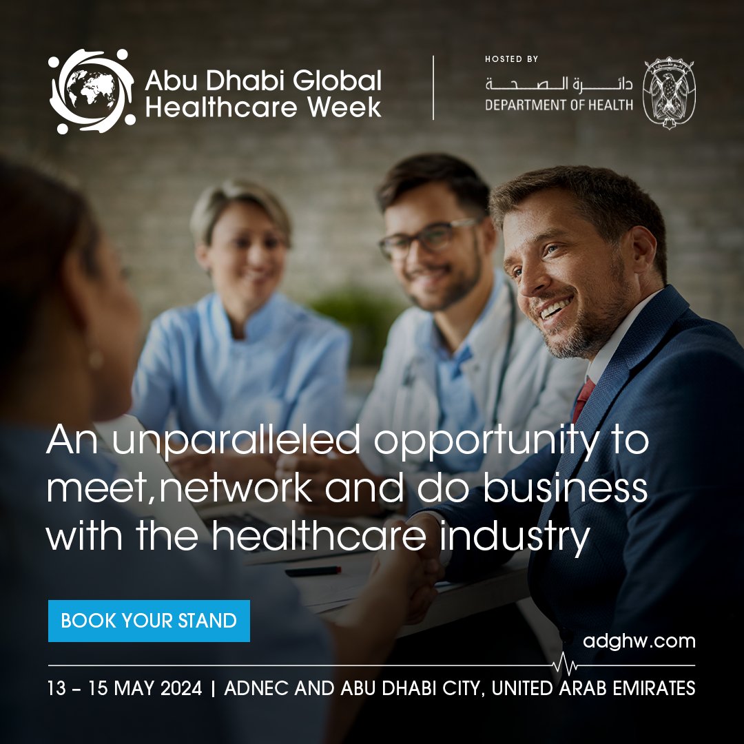 FutureHealthAD's tweet photo. Dive into unparalleled opportunities at #ADGHW2024 🤝 Connect, exchange insights, and foster collaborations in the healthcare industry. Network with professionals, explore innovations, and contribute to global healthcare advancement. Be part of a transformative experience in healthcare innovation and networking excellence. 🏥💡

Book a stand: https://t.co/pKbzf8gSQr