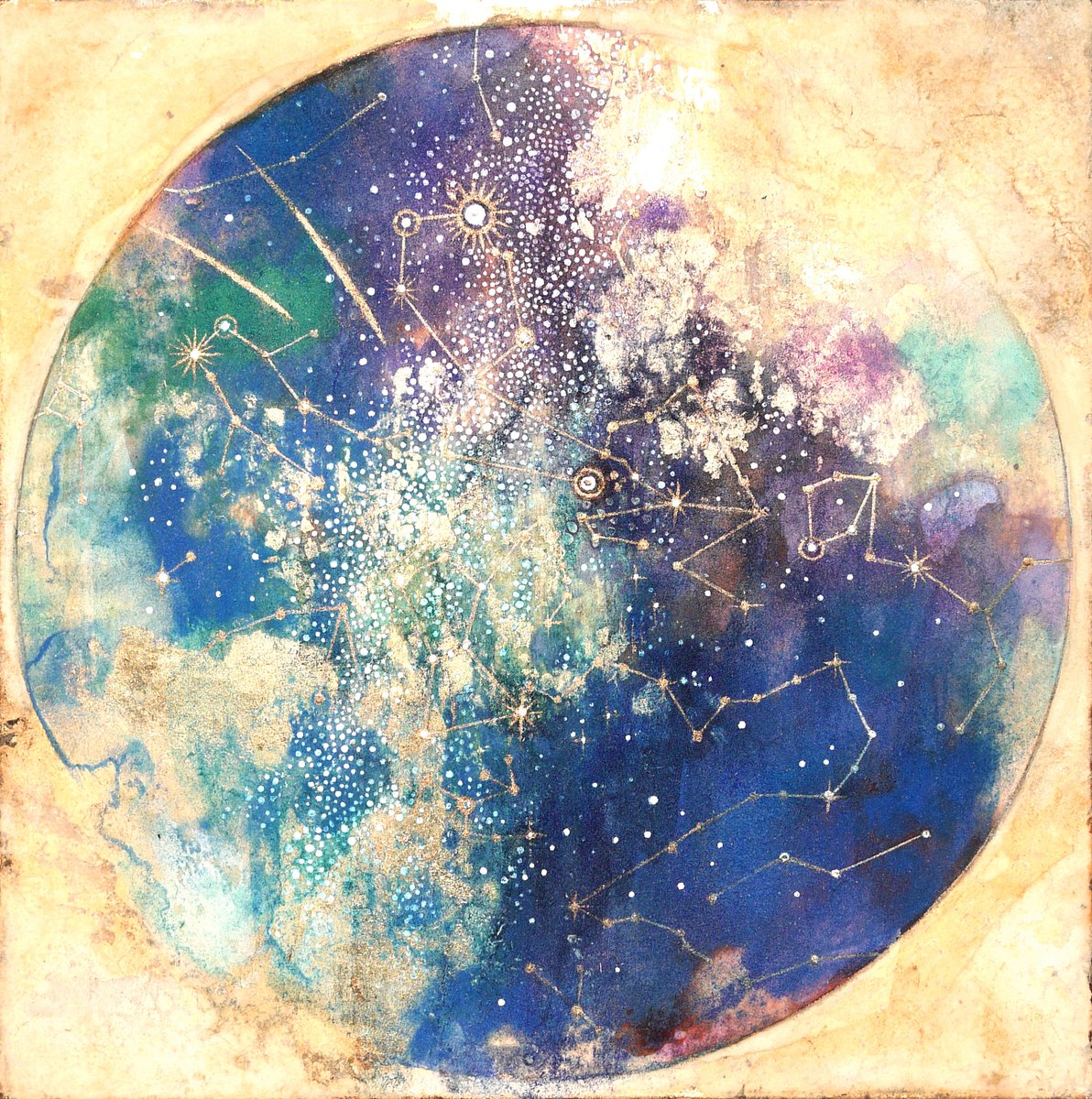 「「Starry Sky(Winter)」#日本画 」|車谷 典子のイラスト