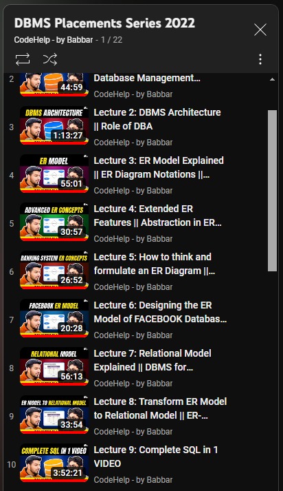 the_sumeet156's tweet photo. "Sharing my learning journey in DBMS! 📚 Currently watching Love Babbar's Playlist video on SQL . What are your favorite resources for mastering database management? "
#DBMS #CodeHelp #LearningInPubic
#mysql https://t.co/FUsSVj1Lck