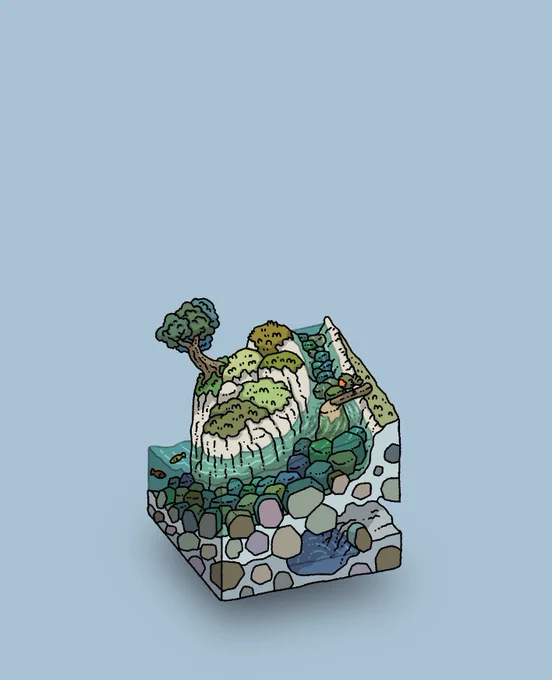 この描き方で描く水が好き 