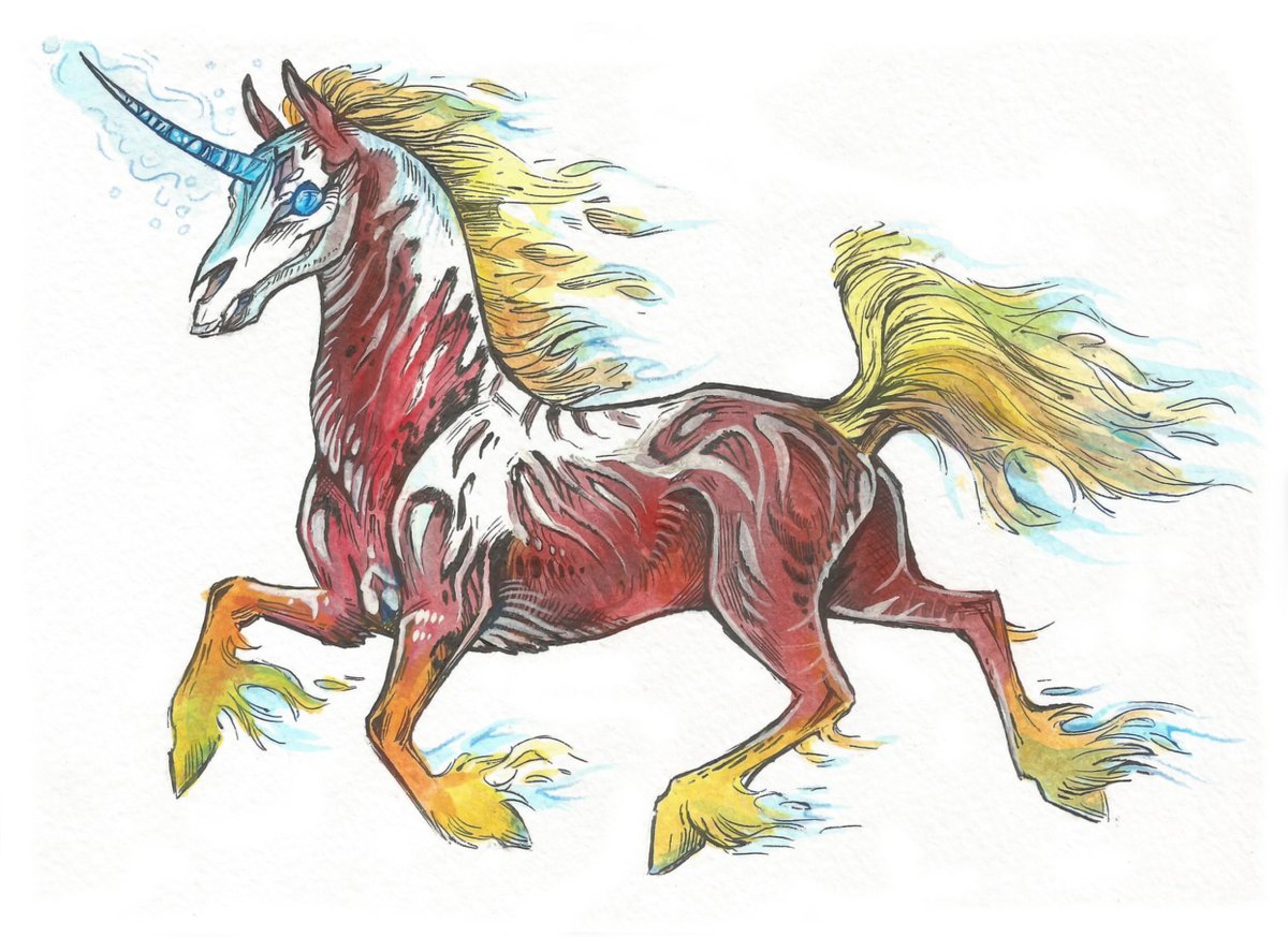 Taski_Guru's tweet photo. Old fantasy unicorn adoptable (closed)
#kirin #adopt #adoptable #hellhorse #unicorn #skull #stripes #skeleton https://t.co/B4Wt0OKqsU