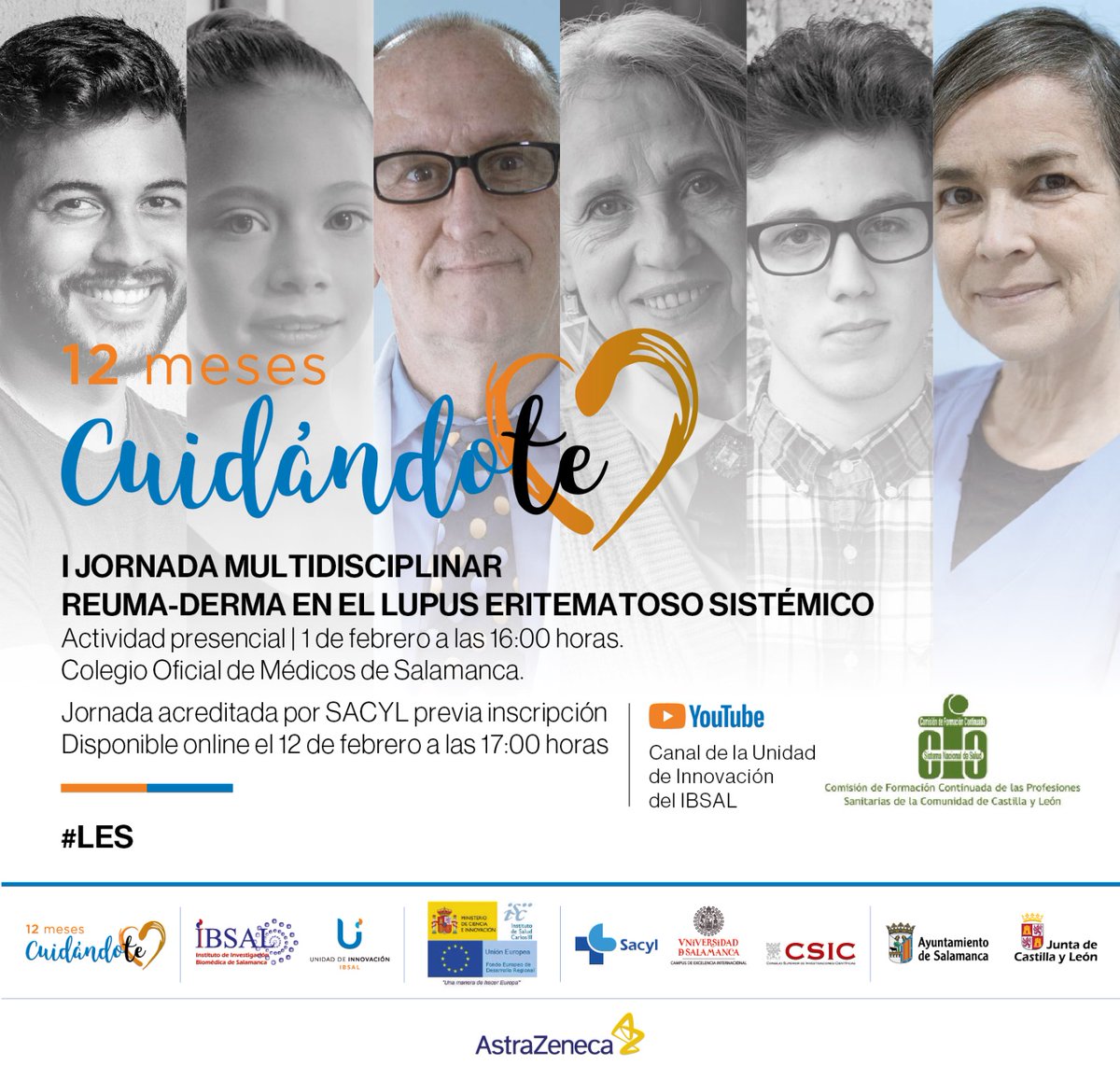 #12MesesCuidándoT <a href="/IBSAL_IIS/">IBSAL</a>

Si ayer no pudiste asistir a la "I Jornada Multidisciplinar Reuma-Derma en el Lupus Eritematoso Sistémico", recuerda que estará disponible en nuestro Canal de YouTube el 12 de febrero a las 17:00.