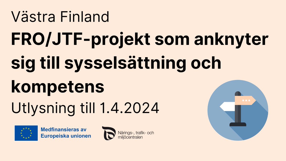 elykeskisuomi's tweet image. 📣Västra Finland: FRO/JTF – projekt som anknyter sig till sysselsättning och kompetens öppen till den 1.4.2024. Informationstillfälle 16.2.2024 – anmäl dig! #JTF #ESFplus #Strukturfonder #Sysselsättning #Kompetens
rakennerahastot.fi/sv/-/vastra-fi…