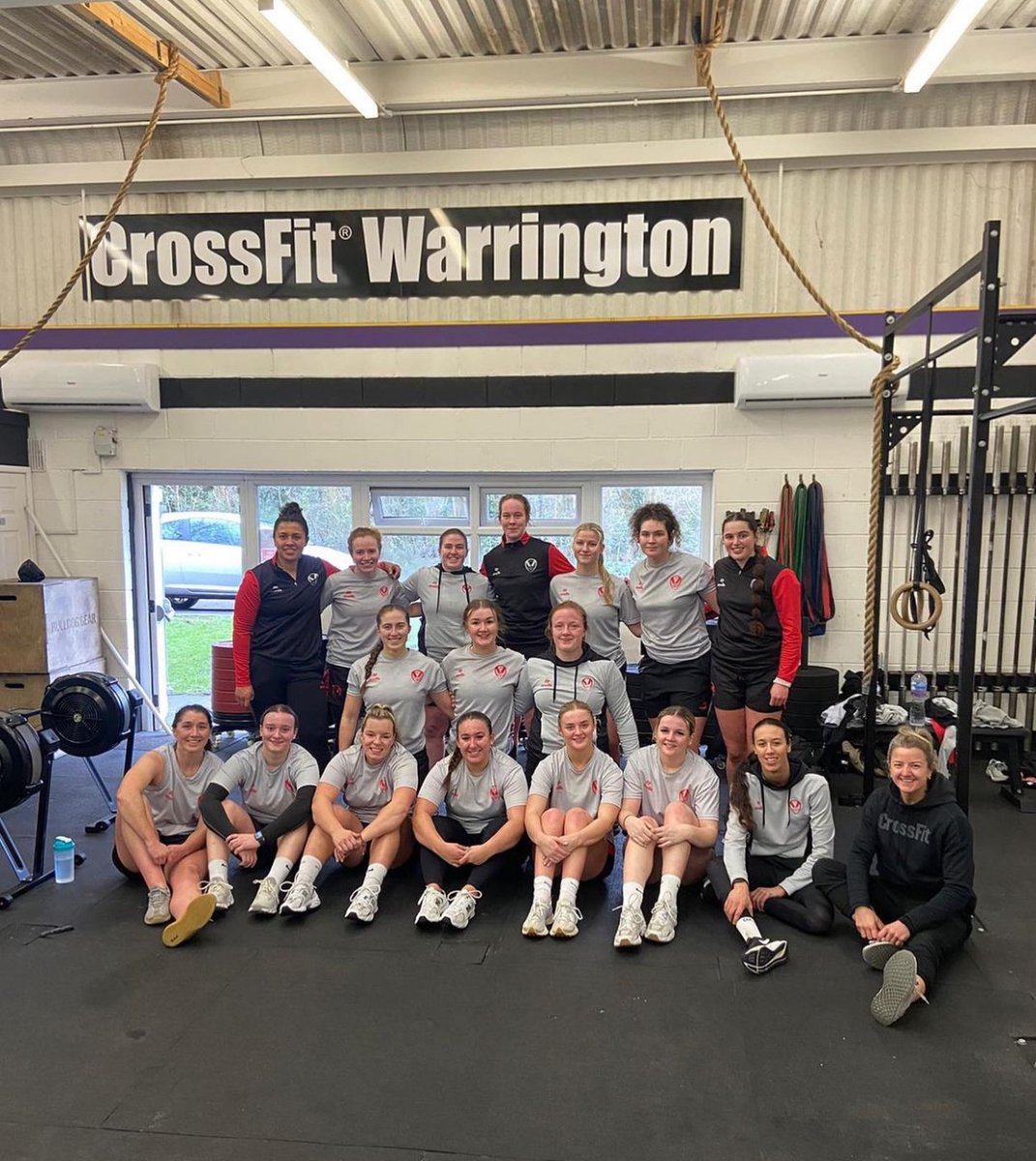 CrossFitWire's tweet photo. Last month we welcomed @saints1890women to CrossFit Warrington as part of our sports performance programme. 

If you’re looking for a different style of training and a great team building session get in touch 👇🏼. https://t.co/rCvYfEORx8