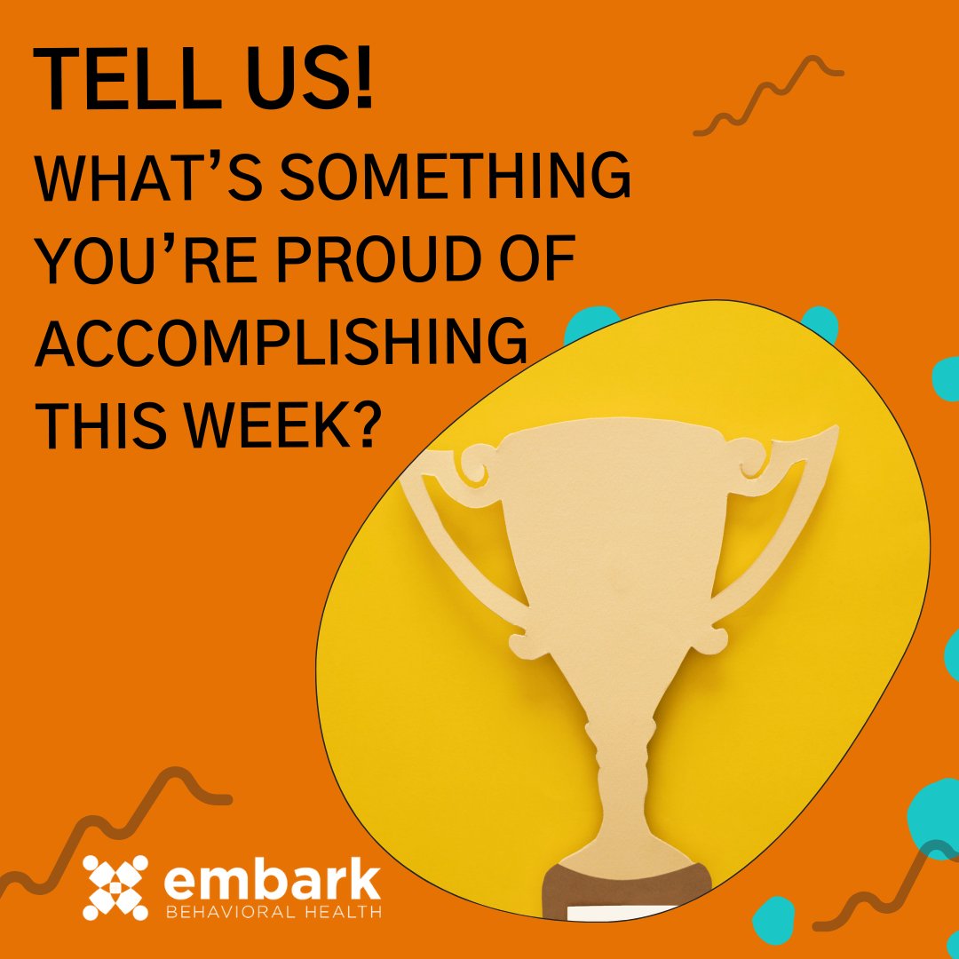 embarkbh's tweet image. What&apos;s something you’re proud of accomplishing this last week? We want to know! 👇 👇👇
#TheEmbarkDifference #CreateJoy #HealGenerations #mentalhealth #celebrate