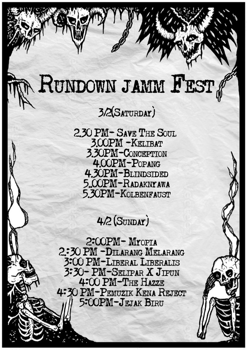 Myopia (@myopiaband) on Twitter photo Hey Myopians! Catch us live at Jamm Fest in Backdoor Event & Space, Kuching, Sarawak this Sunday, Feb 4th. We’re the first band of the day. It’s a two-day event by <a href="/punkcaroba/">Punkcaroba Entertainment</a> Feb 3rd and 4th. Join us, bring your crew, and let’s rock! 🎸🤘 Hey Myopians! Catch us live at Jamm Fest in Backdoor Event & Space, Kuching, Sarawak this Sunday, Feb 4th. We’re the first band of the day. It’s a two-day event by <a href="/punkcaroba/">Punkcaroba Entertainment</a> Feb 3rd and 4th. Join us, bring your crew, and let’s rock! 🎸🤘