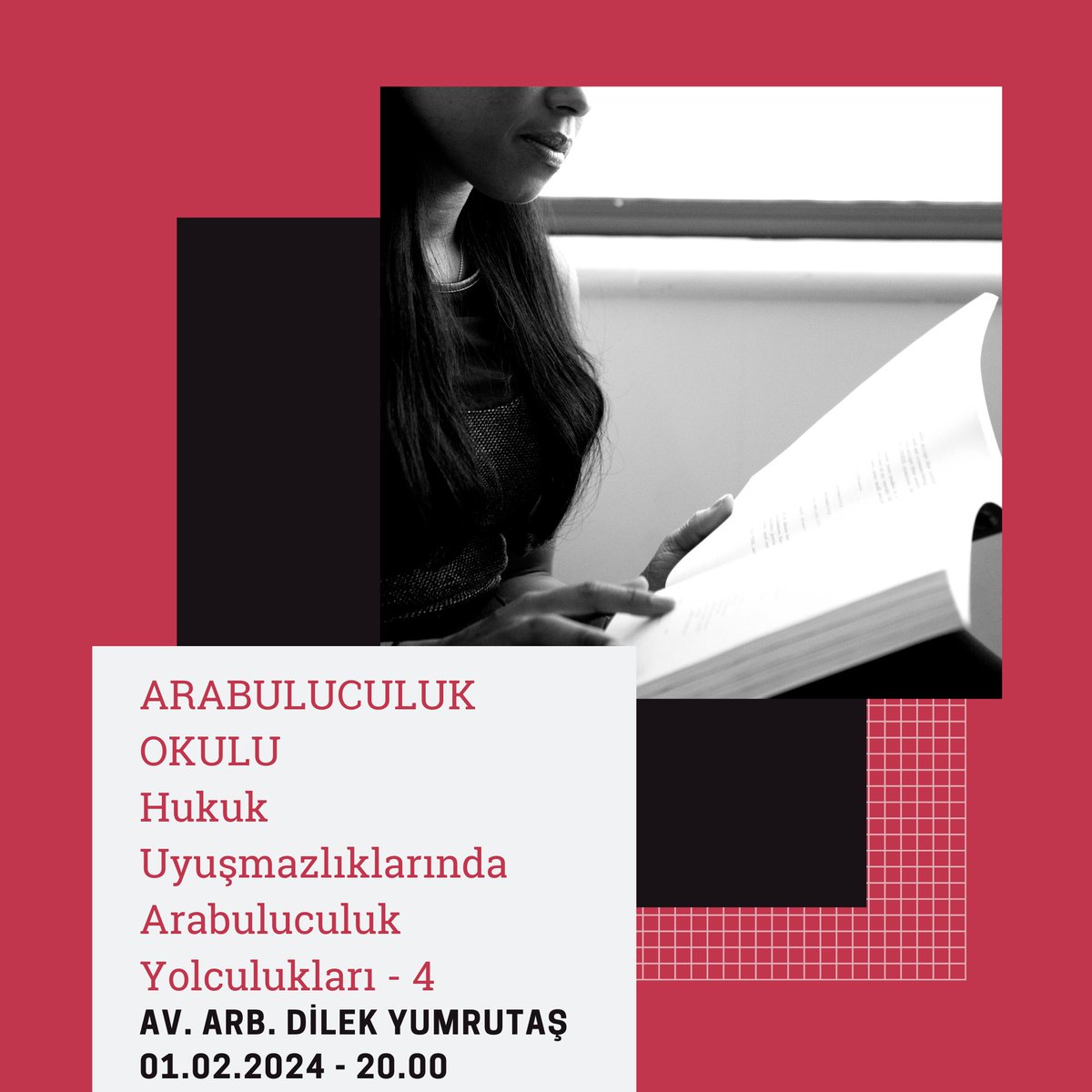 DogaHukuk's tweet photo. Değerli Meslektaşlarım, 
Değerli İzleyicilerimiz, 
 "Arabuluculuk Okulu - Hukuk Uyuşmazlıklarında Arabuluculuk Yolculukları" programımızın 1 Şubat 2024 tarihinde gerçekleşen dördüncü bölümüne aşağıda yer alan bağlantıdan erişim sağlayabilirsiniz. 
https://t.co/HLKRtR30ya
#hukuk https://t.co/sNUB60XkTD