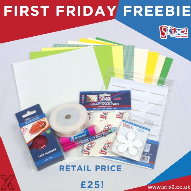 stix_2's tweet photo. ❗️FIRST FRIDAY FREEBIE COMPETITION IS NOW OPEN❗️

Fancy #winning this Stix2 Craft Bundle with a retail price of £25?!!

How to enter:
Simply like and retweet our post for a chance to win.

Winner will be announced on Tuesday 6th February.

#craftcompetition #craftgiveaway https://t.co/l1IasG5mfl