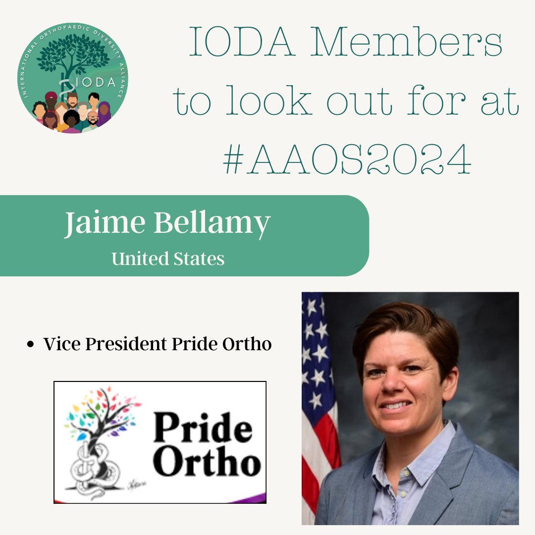 Connect with IODA Members and Diversity Advocate @jamiebellamyDO at #aaos2024 next week in San Francisco #diversity #equity #inclusion