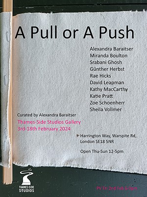 🌟 Exciting News! Morley staff Sheila Vollmer and Günther Herbst feature in the <a href="/ThamesSideSE18/">Thames-Side Studios</a> Gallery group #exhibition 'A Pull or A Push', curated by the talented <a href="/ABaraitser/">Alexandra Baraitser</a>

Showing 3-18 Feb 2024

ow.ly/UnGj50QwefC

#MorleyCollegeLondonStaff #Artists #Art