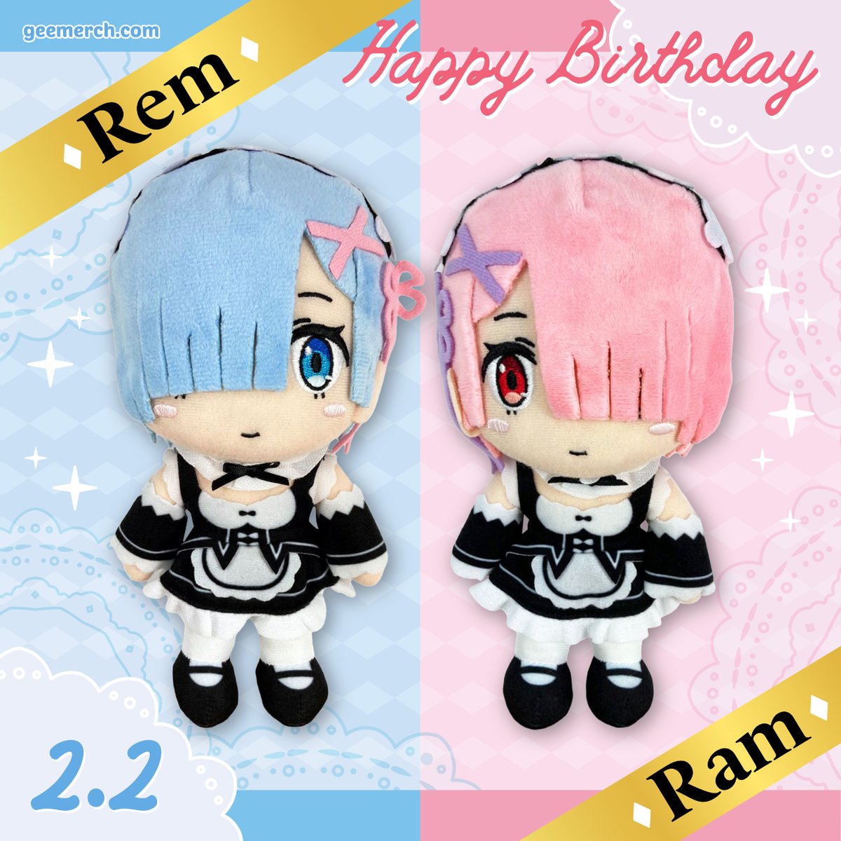geanimation's tweet photo. 🎉Happy Birthday to the dynamic duo of #Rem and #Ram! 🎂
#RemandRam #ReZero #animegurumi #anime #manga #geemerch https://t.co/yyRR5GGurT