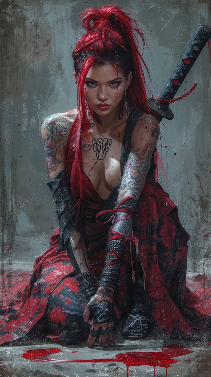 KIAI4RT's tweet photo. #Midjourney #AIart 

"Asashin - The beauties of death" (Series) https://t.co/JUUGIhdeK4