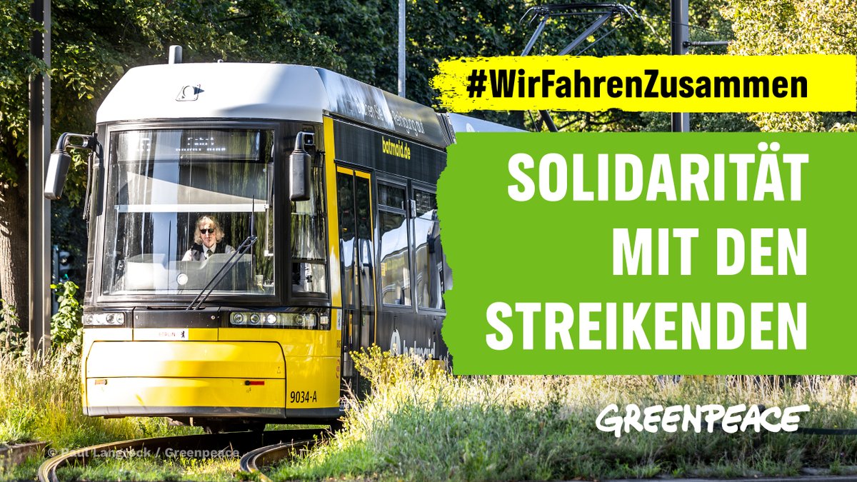 Ohne faire Arbeitsbedingungen keine zuverlässigen Bus und Bahn! ↔️ Ohne zuverlässige Bus und Bahn keine Verkehrswende! ↔️ Und ohne #Verkehrswende kein Planet mit sicherem Klima.

✊Öffis stärken, heißt Klima schützen! ✊
#WirFahrenZusammen