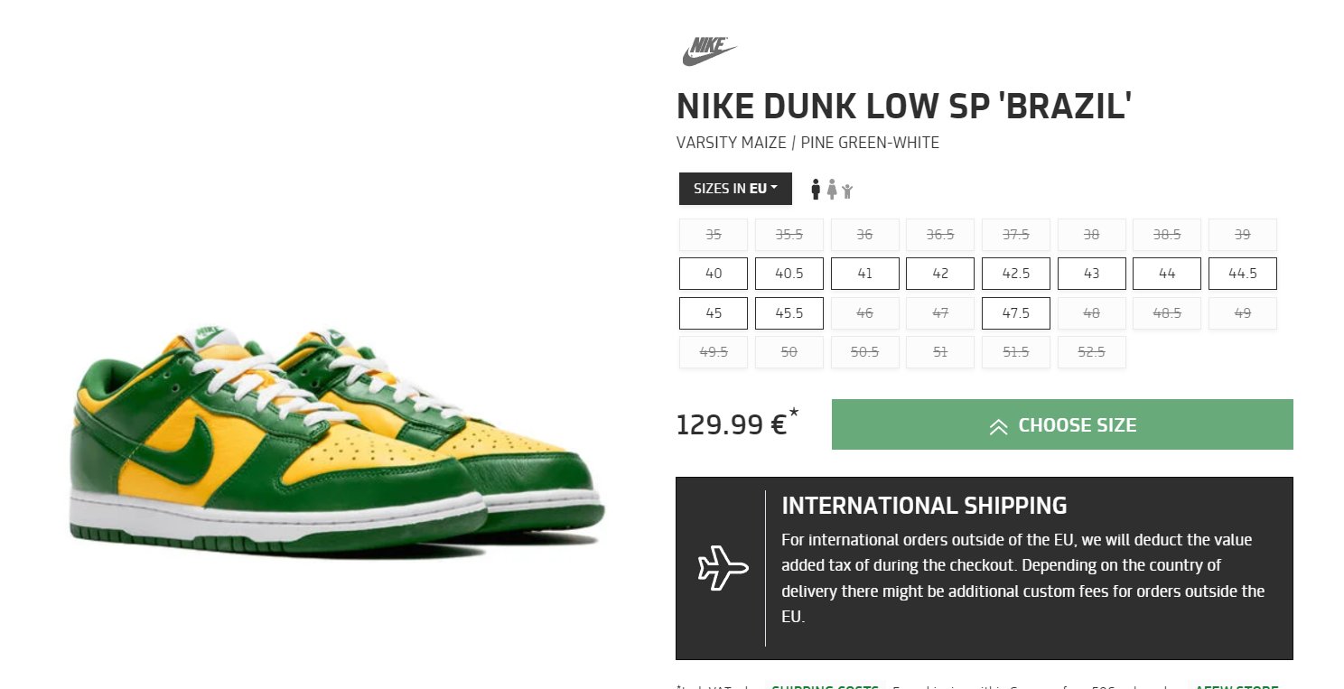 MoreSneakers.com on X: Nike Dunk Low 'Brazil' 2024 now on Afew store =>   EMEA Shipping  / X