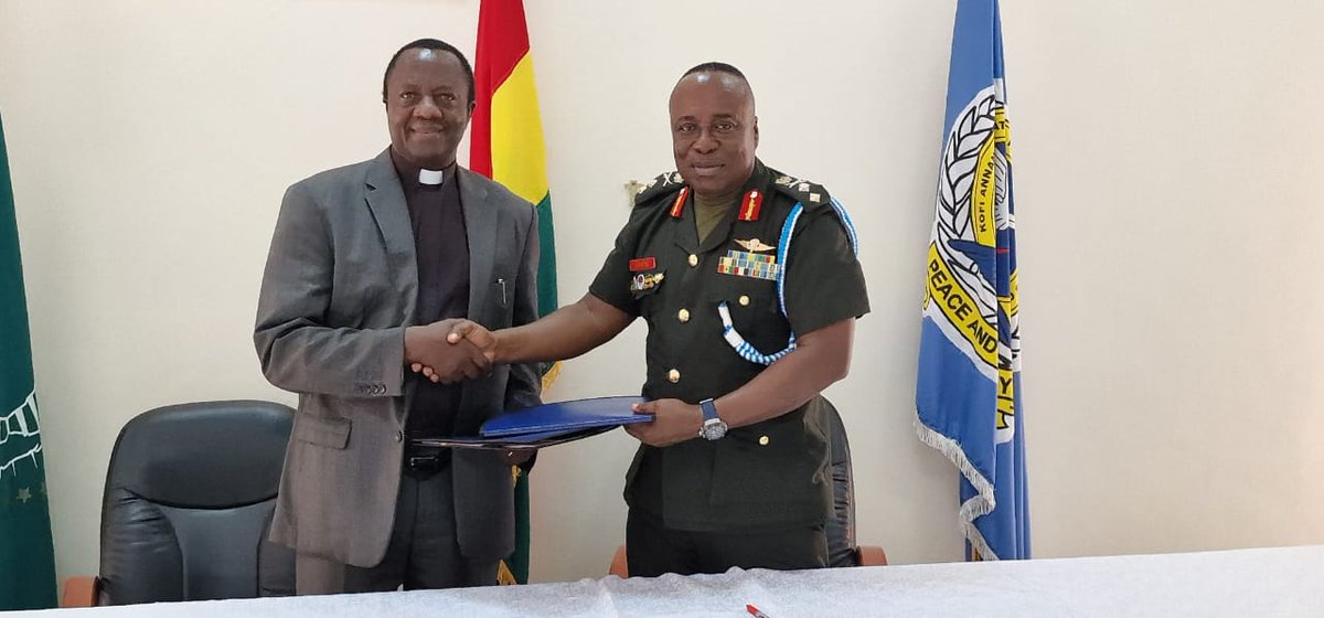 𝗔𝗔𝗖𝗖 𝘀𝗶𝗴𝗻𝘀 𝗮𝗻 𝗠𝗼𝗨 𝘄𝗶𝘁𝗵 @KaiptcGh The MoU was signed on 01/02/24 in Accra, Ghana to foster collaboration in building the capacity of civil society and faith-based organizations in implementing Aspiration 4 of the @Agenda2063: a peaceful and secure Africa.