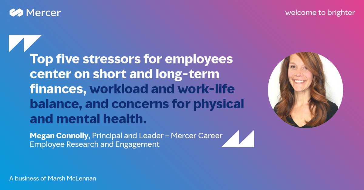 PuneetSwani's tweet photo. Did you know that one of the top stressors for employees is finances? Check out the replay of our Inside Employees' Minds #MercerLive to learn how organizations are navigating the new world at work. #EmployeeExperience #HR
 https://t.co/wZPQR5UfxP https://t.co/6bAcuIsso3
