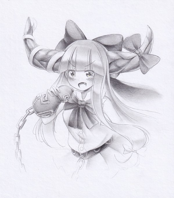 もうすぐ節分なので萃香ちゃんデッサンです❤ 