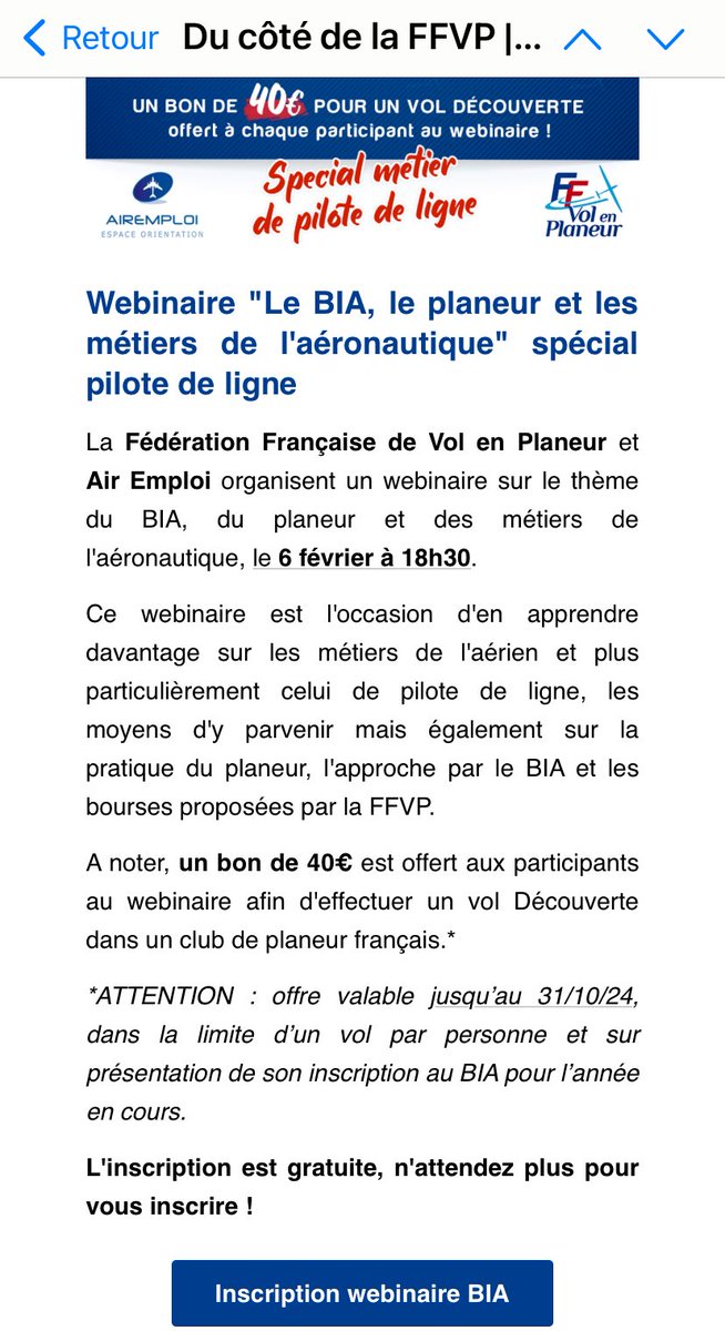 Vous les jeunes qui avaient envie de voler en planeur! C’est le moment de voir comment faire. Allez sur le site de la FFVP et inscrivez vous au webinaire du 6 février et ensuite vous viendrez nous voir au club@agenplaneur