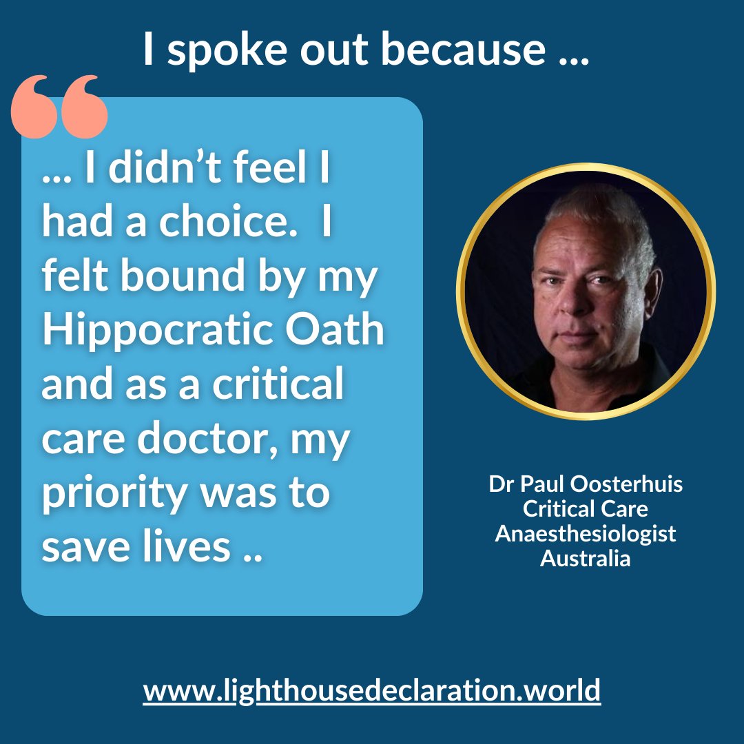 Lighthouse Declaration Organising Member, Dr Paul Oosterhuis (@dragonfishy) on why he spoke out.

🚨Have you signed?🚨
👉 lighthousedeclaration.world

#stopmedicalcensorship
#lighthousekeepers
#yourvoicecounts
#standfortruth