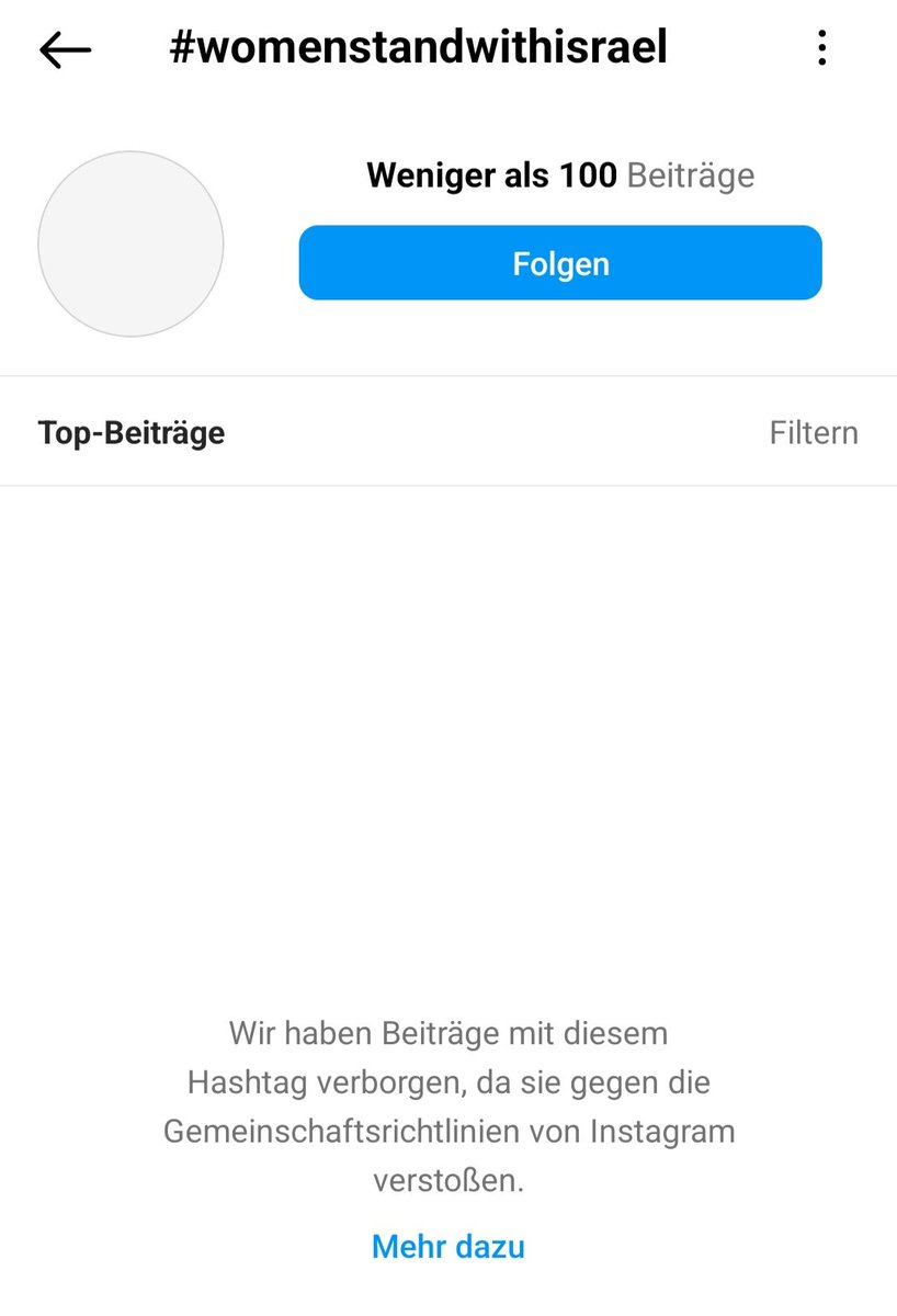 Our Hashtag #WomenStandWithIsrael has been banned by @instagram. In which way does solidarity with Israel, with the only democratic country in the Middle East, violate your community standards, @instagram?!?