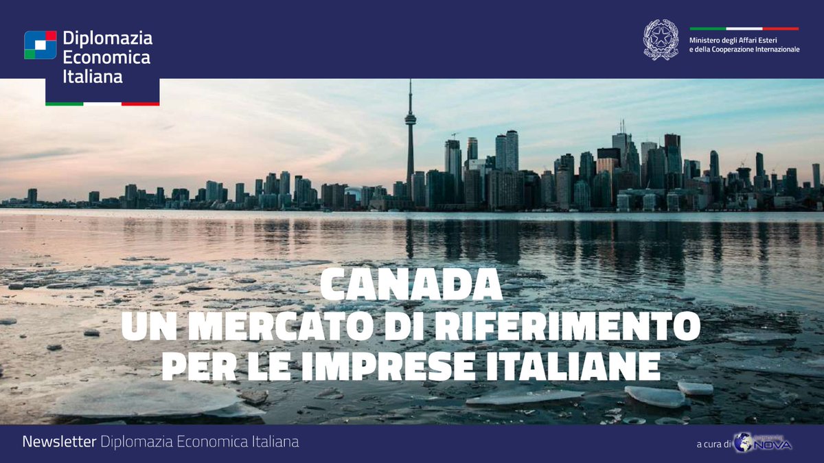 Online la🆕#Newsletter #DiplomaziaEconomica: in questo numero approfondiamo le opportunità di #transizioneverde, #aerospazio e #automotive in 🇨🇦; focus sulle prospettive di crescita per le imprese 🇮🇹 nelle diverse aree geografiche.
#DiplomaziaDellaCrescita