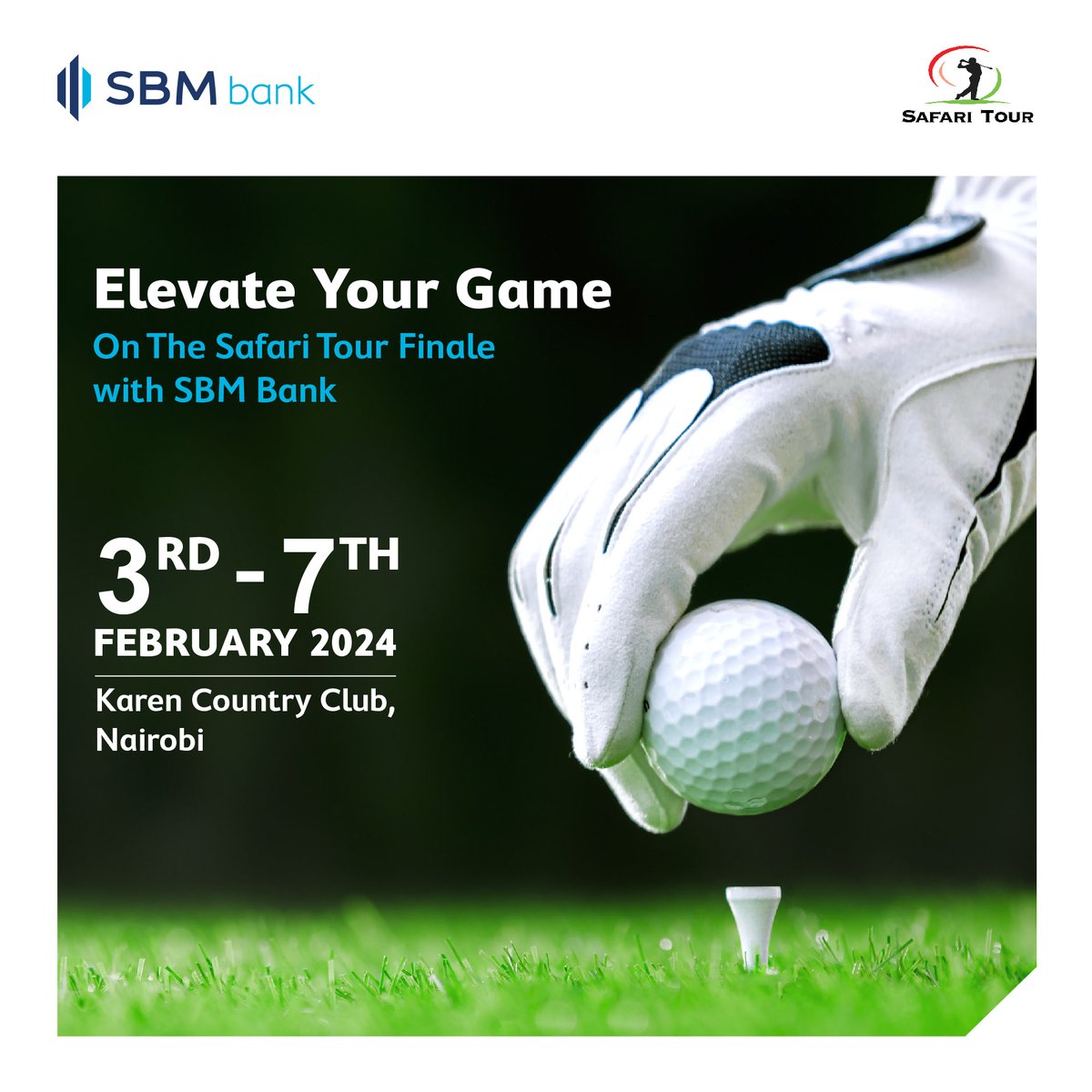 sbmbankkenya's tweet photo. T minus one day, and we can’t wait!
 
Bank on a successful weekend at the @KarenGolfClub for the Pro-Am Leg of the @SafariTourKe finale, proudly sponsored by SBM Bank.

A perfect blend of precision on the course and excellence in banking.

🌟⛳
#SBMGolf
#ForASmarterTomorrow https://t.co/FYbz6olbJJ