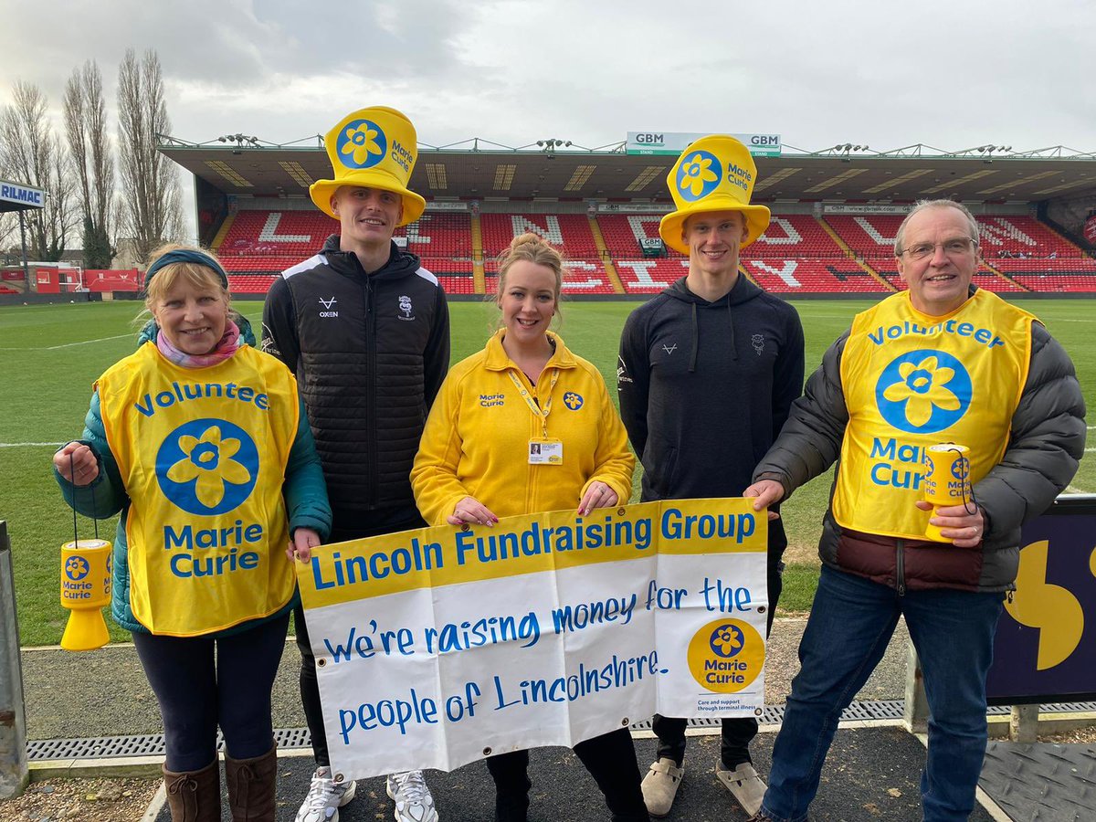 It was so lovely to meet the @ImpsFPA team yesterday to kick off our charity partnership 💛⚽️🌼

Player Lasse and Ethan were good sports wearing our hats for the photos ! #lincoln #charitypartner #communityfundraising