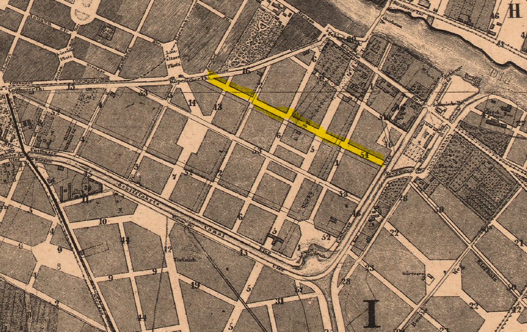 Happy birthday, Görlitzer Straße! Named #OTD 1869 after the city at the S end of the old Görlitzer Bahn (railway line with its terminus station in today's Görlitzer Park), it was planned 1861 btw Skalitzer Str & Landwehrkanal as #Berlin's 'Straße 54, Abt. I des Bebauungsplanes'.