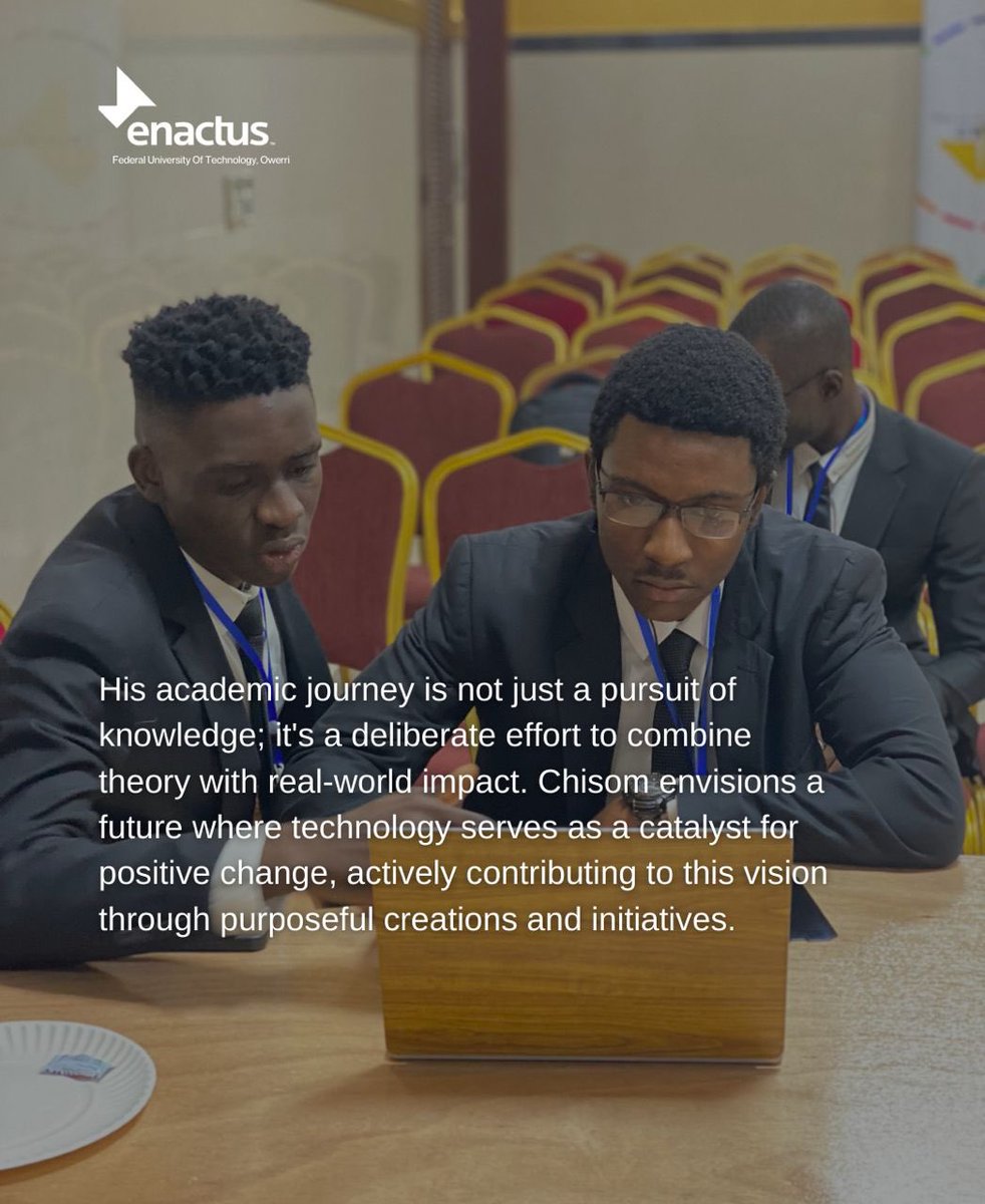 Enactus_FUTO's tweet photo. Enactus Futo Member Spotlight:
Meet CHISOM - Member, Enactus FUTO
#enactusng #memberspotlight #enactus #enactusproject #member #engineer #instagram #instadaily #explore #enactuscares https://t.co/gbNw0Jhz4n