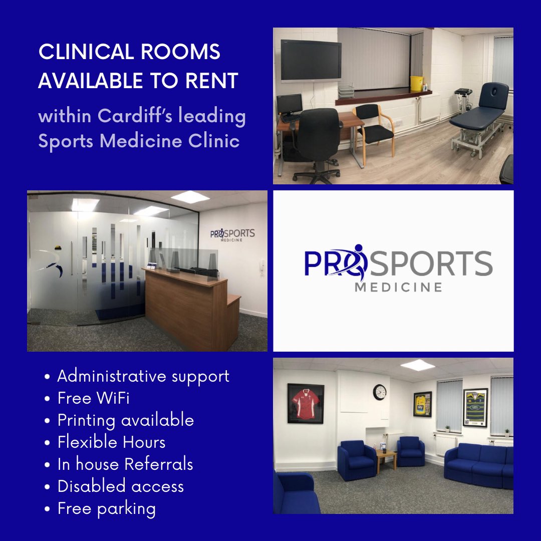 📣 @ProSportsMed has consulting rooms to rent… 🏥🩻 If you’re a medical practitioner, consultant, complementary or alternative health practitioner or from another profession who wishes to see patients in South Wales – Contact us at PSM Read more 👇🏻 🔗 prosportsmedicine.co.uk/therapy-and-me…