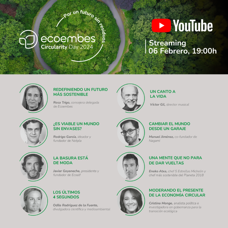 ecoembes's tweet photo. Celebramos nuestros 25 años cuidando el medioambiente con #CircularityDay 🌏 Un evento sobre economía circular con invitados de excepción 🙌

¿Nos acompañas?

📅 6 de febrero, 19:00H

📍 Streaming en nuestro canal de Youtube

Regístrate aquí 👇