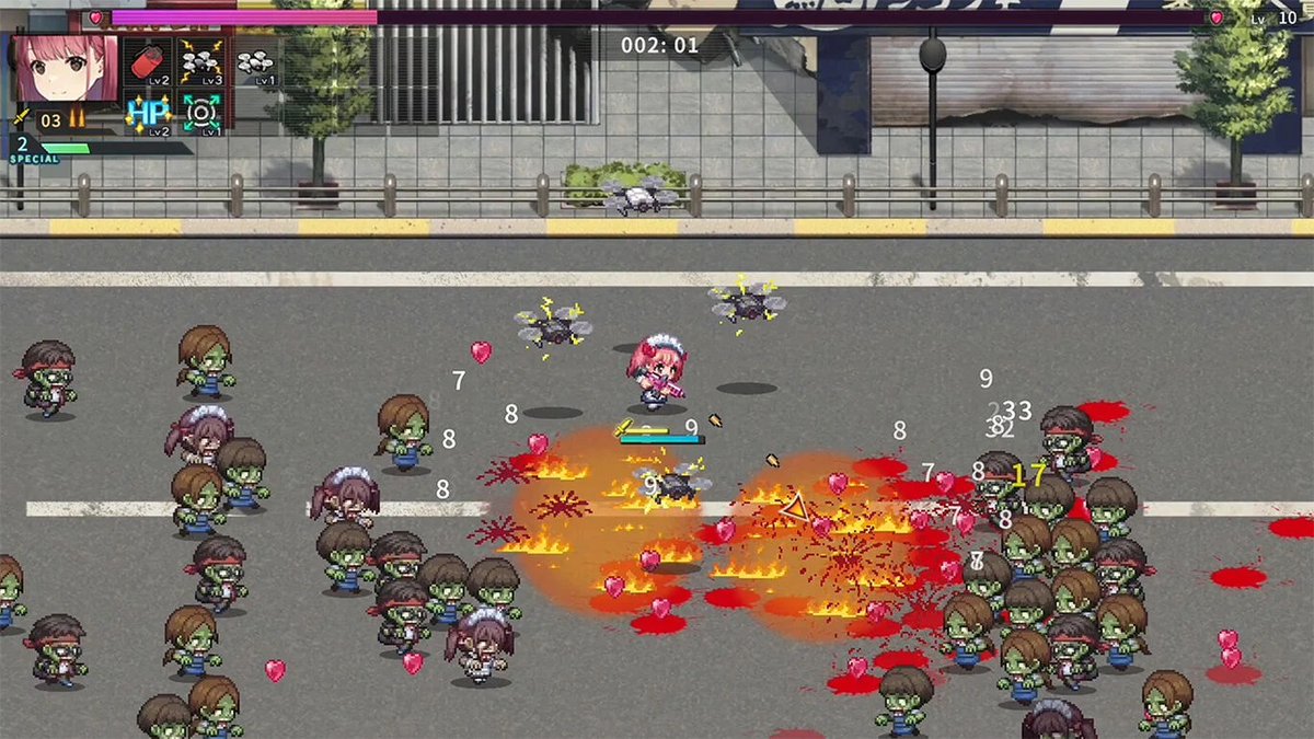 「武装メイドがゾンビの群れに立ち向かう全方位アクションSTG『メイド・オブ・ザ・デ」|⚡Game*Spark⚡のイラスト
