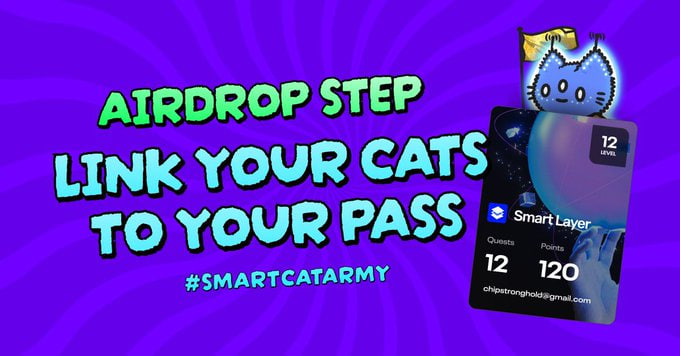Sugaryde_eth's tweet photo. Attention #SmartCatArmy, an important #Airdrop step is approaching.

✅❯ Link: https://t.co/iYzzIS347l
✅❯ Invitation code: X3VTVT

In the near future, you'll be able to link your Smart Cats and Cat Loots to your smart pass.

This process involves connecting the wallets that house your Smart Cats and Cat Loots with a migrated pass.

#Token #LFGToken #Bitcoin #bbtvi $BONK $ICP $SEI $SOL $TRB $ORDI #airdrop #Binance #token $mETH #Smart #Layer #SmartLayer #SmartCatArmy #invitecode #newairdrop #new_airdrop