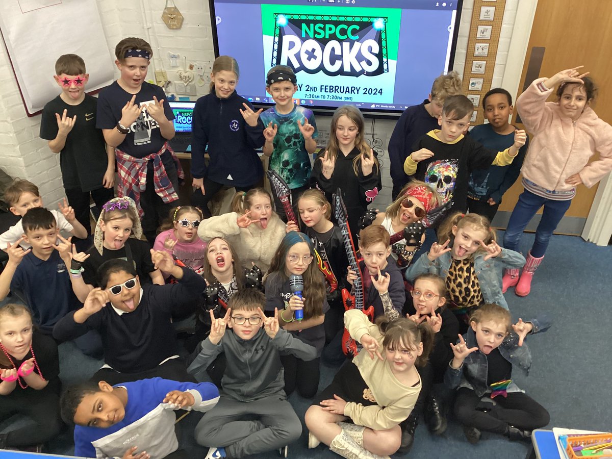 Year 4-5 are rocking our times tables today. We came first and second in the live challenge and won the most played class. Well done. You all rock. 🤘<a href="/wild_bank/">The Wild Bank</a> <a href="/TrustVictorious/">Victorious Academies Trust</a> #NSPCCrocks #ttrockstars