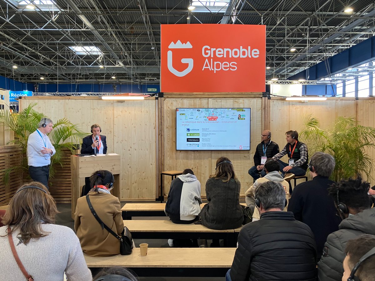 On se retrouve tout de suite pour un zoom sur l’ #innovation et les enjeux liés à la #robotique dans le Grésivaudan. 

👉En présence de la Communauté de communes du Grésivaudan, IC Green et <a href="/CoboteamRA/">Coboteam Auvergne-Rhône-Alpes</a> 

#iForum2024 #Techandfest #startups